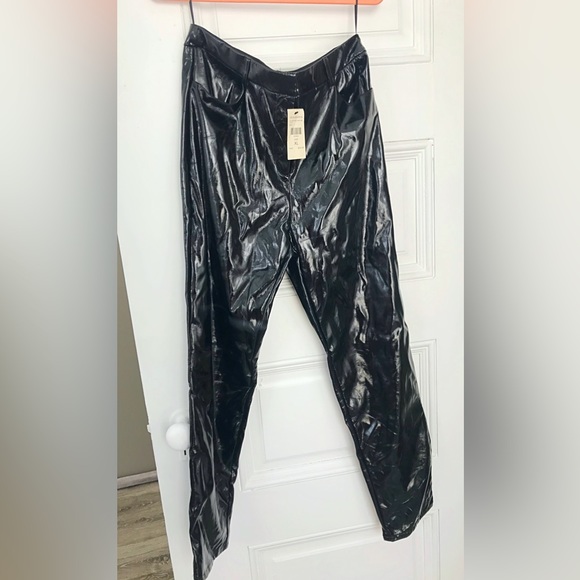 Faux Leather Black Pencil Pants With Tag Never Worn - Picture 3 of 4